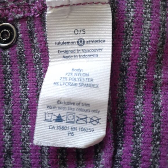 Lululemon Vinyasa Scarf  Rulu in Mini Check Pique Ultra Violet Heathered Black - Picture 8 of 10